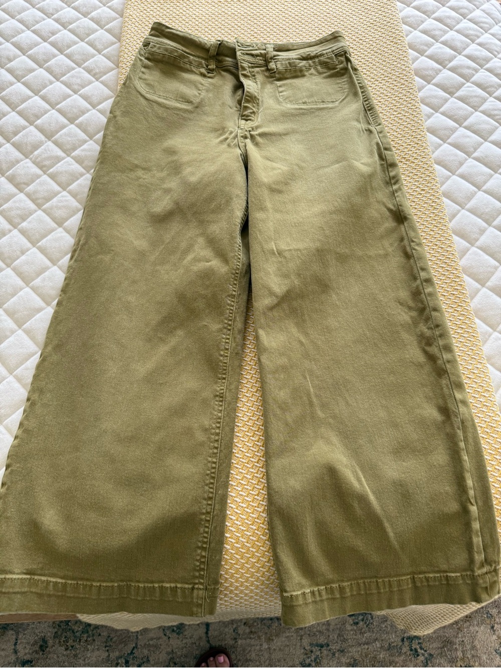 Unpublished Gemma High-Rise Wide-Leg Pants in Olive